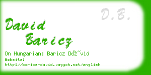 david baricz business card